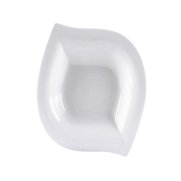 Porselen Leaf Beyaz Çukur Tabak 26Cm  