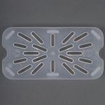 Yarı Saydam Polipropilen Çeyrek Boy Dip Süzgeç GN 1/4 17,6x32,5 cm