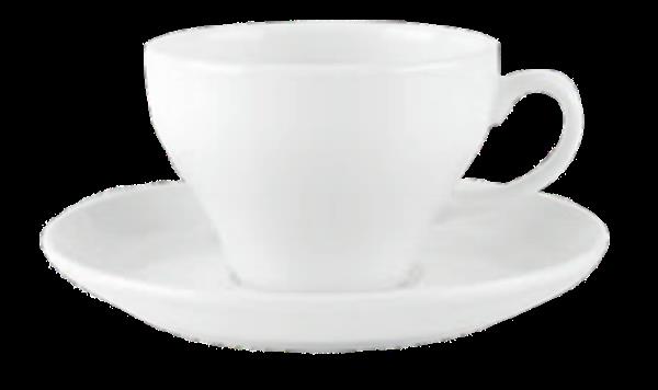 Porselen Beyaz Tabaklı Çay Fincanı 300Cc