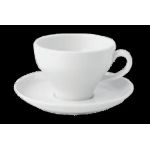 Porselen Beyaz Tabaklı Çay Fincanı 355Cc