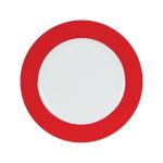 Porselen Kırmızı Düz Tabak 20Cm     