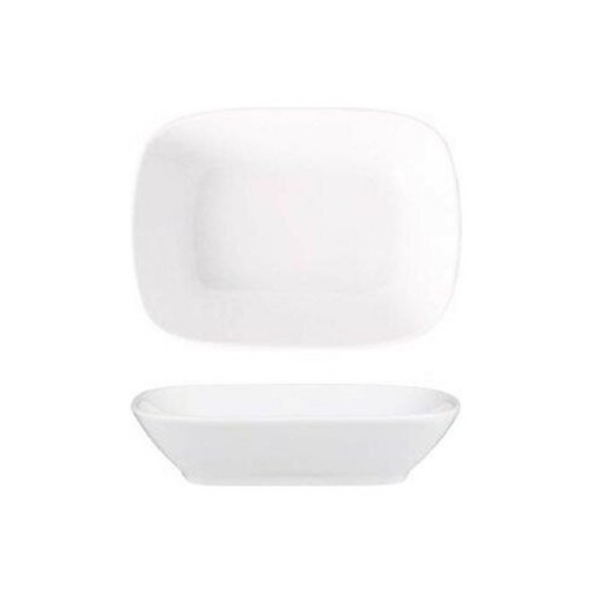 Porselen Delta Kare Kayık Tabak 14 cm