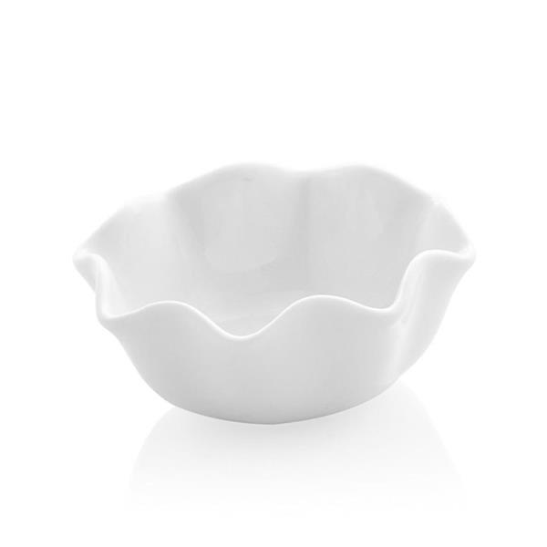 Porselen Meze Tek Lokma Tapas Rölyefli Dilimli Kase 19 cm