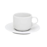 Porselen İstanbul Beyaz Tabaklı Çay Finc