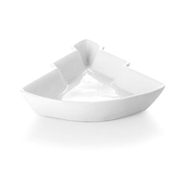 Porselen Meze Tek Lokma Tapas Sos Tabağı 16x15 cm