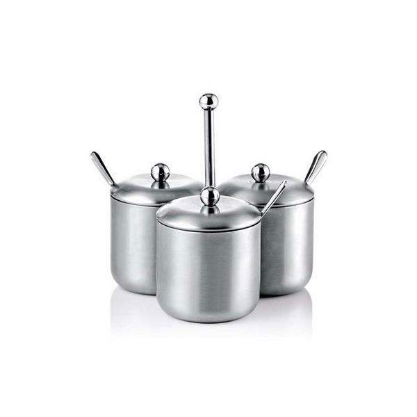 Paslanmaz 3'lü Baharatlık Takımı