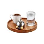 Ahşap Yuvarlak Türk Kahve Seti