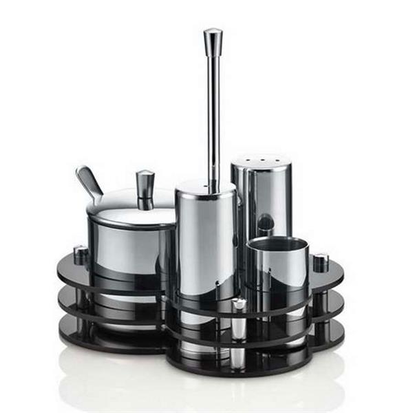 Pleksi Standlı 4'lü Tuzluk Baharatlık Takımı