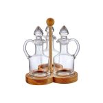 Ahşap Standlı 3'lü Yağlık Takımı