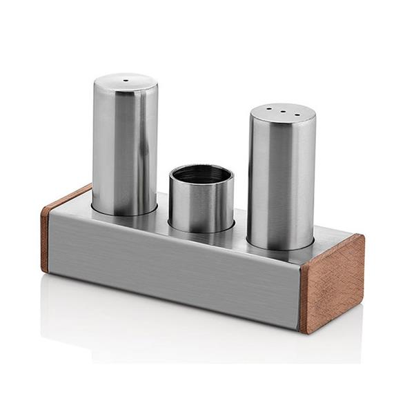 Üçlü Yuvarlak İnce Tuzluk Takımı Mat