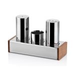 Üçlü Yuvarlak Kalın Tuzluk Takımı Parlak