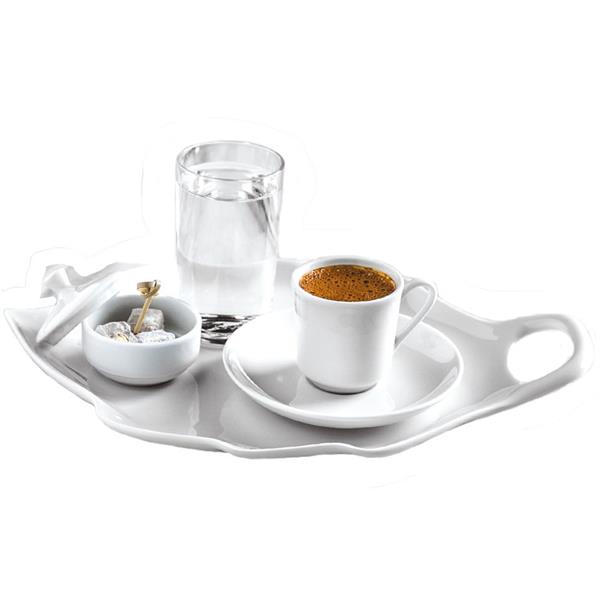 Porselen Yaprak Kahve Seti