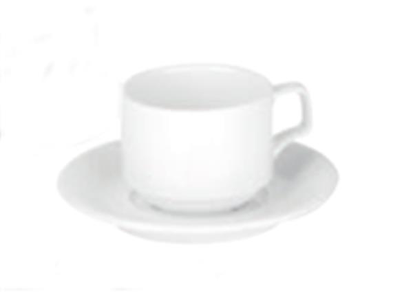 Porselen Soley Beyaz Tabaklı Çay Fincanı