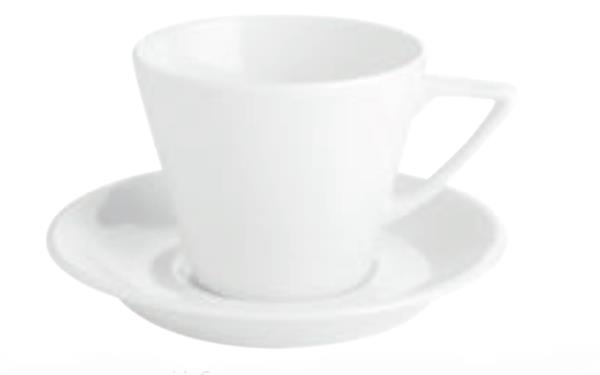 Porselen Beyaz Tabaklı Çay Fincanı 340Cc
