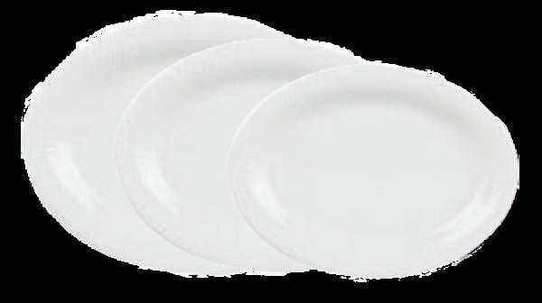 Porselen Lara Beyaz Kayık Tabak 17Cm  