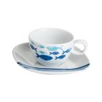 Porselen Deep Blue Desen3 Tabaklı Çay Fi