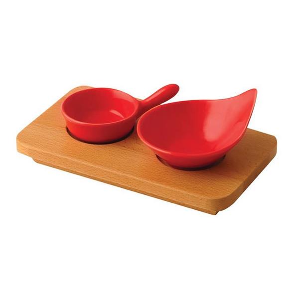 İkili Sos Kabı Ahşap Servisi