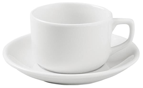 Porselen Soley Beyaz Tabaklı Çay Fincanı