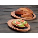 Porselen Plakalı Oval Ahşap Et Tahtası