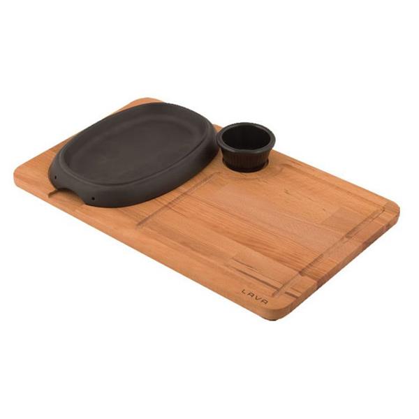 Ahşap Altlıklı Yuvarlak Kulplu Tava