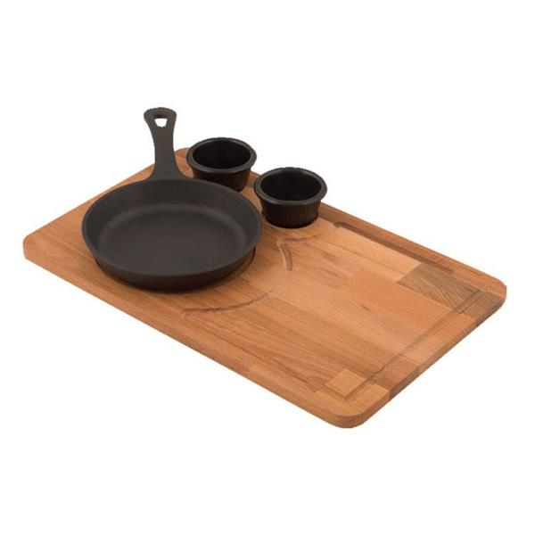 Ahşap Altlıklı Yuvarlak Saplı Tava