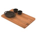 Ahşap Altlıklı Yuvarlak Kulplu Tava