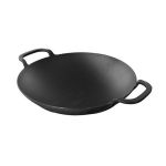 Metal Kulplu Döküm Demir Wok Tava