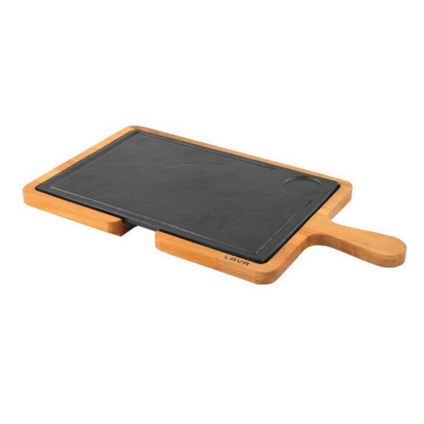 Ahşap Saplı Servis Tahtası, Hot Plate Döküm Demir Plakalı