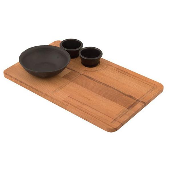 Ahşap Altlıklı Yuvarlak Kase