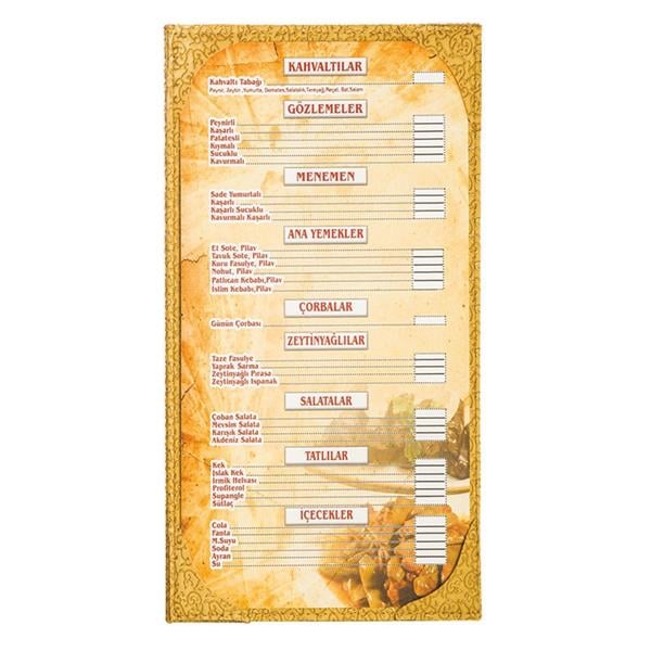 Tek Kanat Menü Kulakçıklı