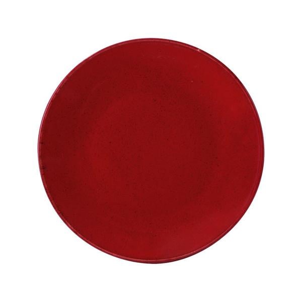 Porselen Seasons Kırmızı Düz Tabak 18Cm 