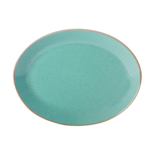 Porselen Seasons Turkuaz Kayık Tabak 18C