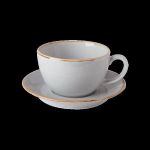 Porselen Seasons Gri Tabaklı Çay Fincanı