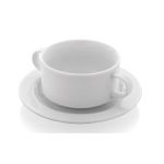 Porselen Roma Konsome Kase ve Tabağı 270 cc