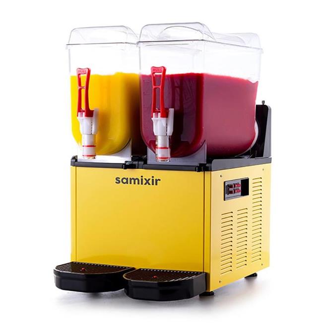 Slush Twin Meyve Suyu Dispenseri İki Bölmeli Sarı SLUSH24.Y