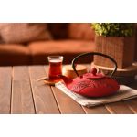 Tamate Döküm Demlik 720 ml Kırmızı