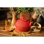 Linden Sümbül Döküm Demlik 300 ml Kırmızı