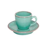 Porselen Seasons Turkuaz Tabaklı Kahve F