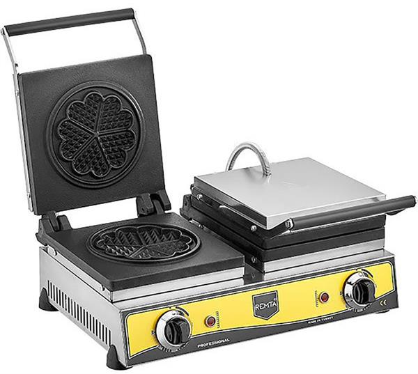 Çiftli Çiçek Model Waffle Makinesi Elektrikli 16 cm Çap W13
