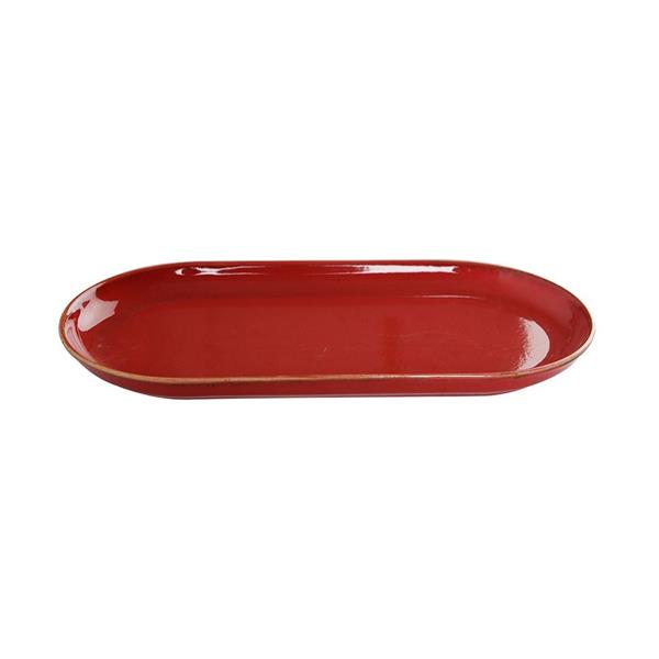 Porselen Seasons Kırmızı Kayık Tabak 30C