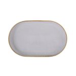 Porselen Seasons Gri Kayık Tabak 32Cm  