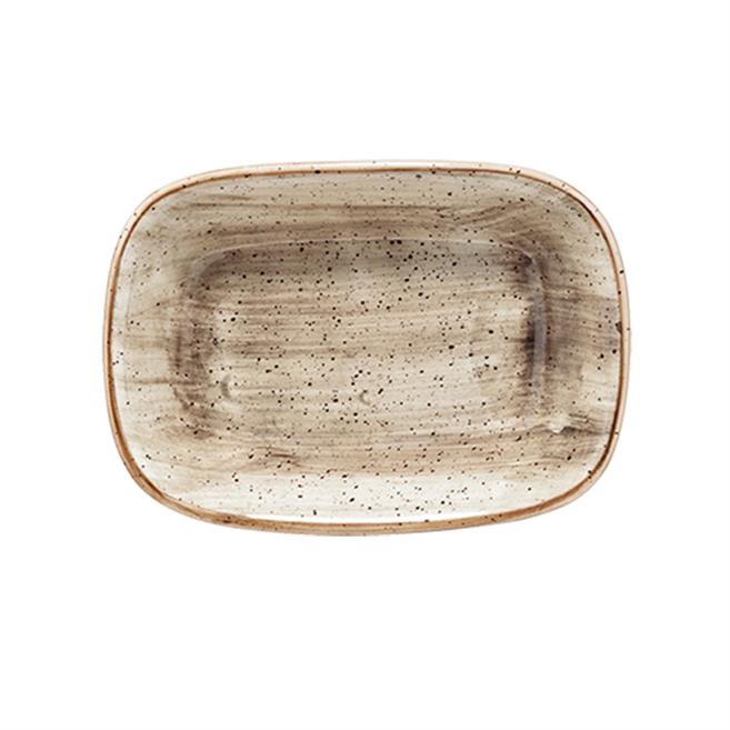 Bonna Aura Terrain Gourmet Dikdörtgen Kayık Tabak 12 cm