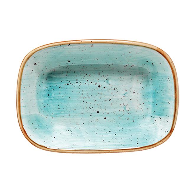 Bonna Aura Aqua Gourmet Dikdörtgen Kayık Tabak 17 cm