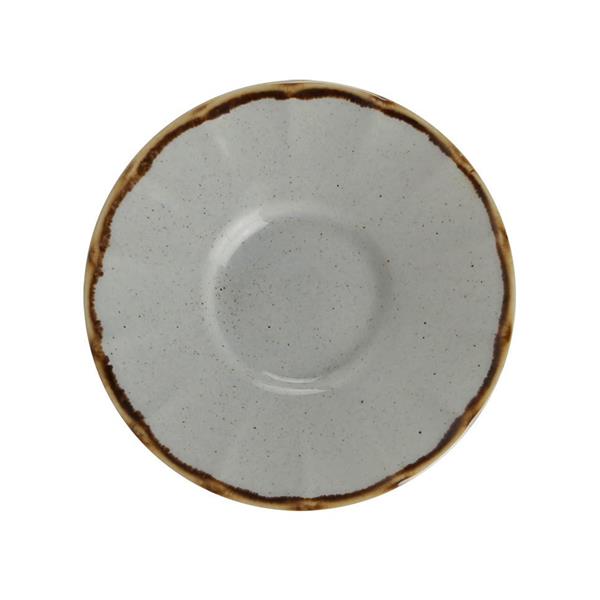 Porselen Seasons Gri Ergonomik Çay Tabağ