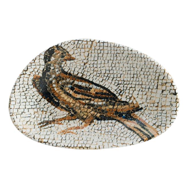 Bonna Mezopotamya Kuş Vago Oval Kayık Tabak 15 cm