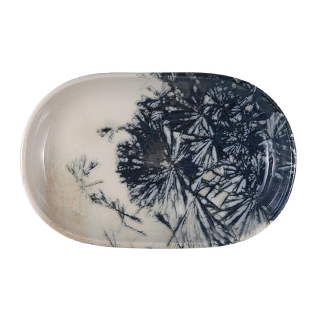 Porser Aventurin Oval Kayık Tabak 18 cm