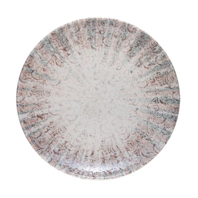 Porser Damask Düz Tabak 21 cm