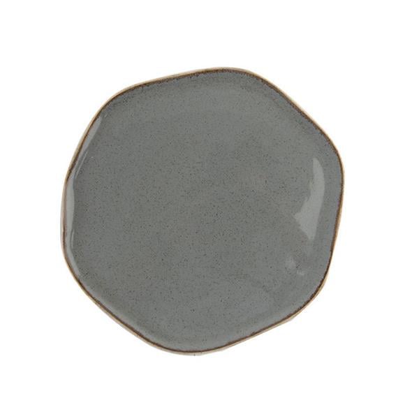 Porselen Pure Seasons Koyu Gri Düz Tabak
