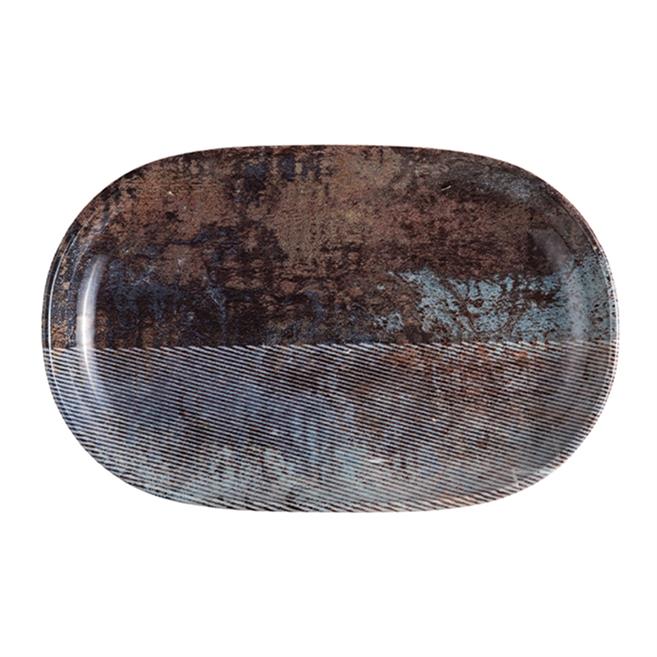 Porser Oxida Oval Kayık Tabak 18 cm