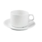 Porselen İstanbul Beyaz Tabaklı Çay Finc